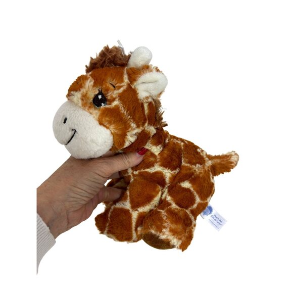 Raffle Giraffe Aurora World Plushie Beanbag Toy Stuffed Animal 9” Brown Cream - Picture 10 of 15
